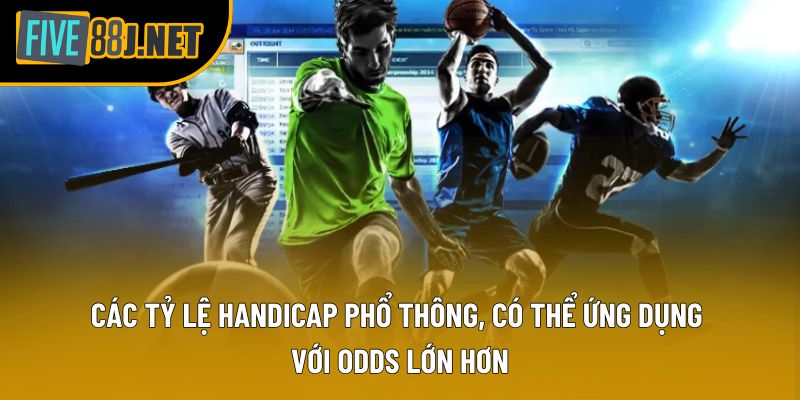 Các tỷ lệ Handicap phổ thông, có thể ứng dụng với odds lớn hơn Các tỷ lệ Handicap phổ thông, có thể ứng dụng với odds lớn hơn
