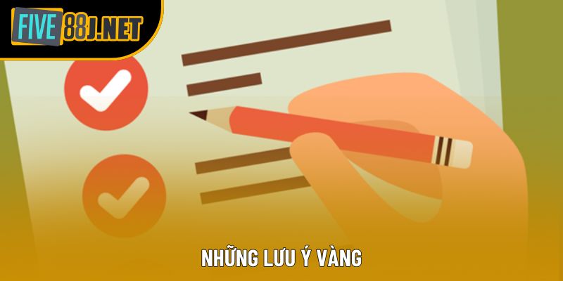 Những lưu ý vàng Những lưu ý vàng